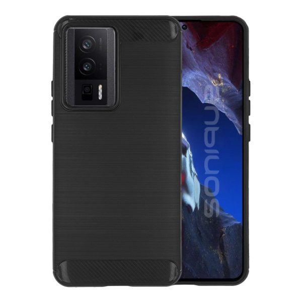 Θήκη Σιλικόνης Sonique Carbon Brushed Xiaomi Poco F5 Pro 5G Μαύρο