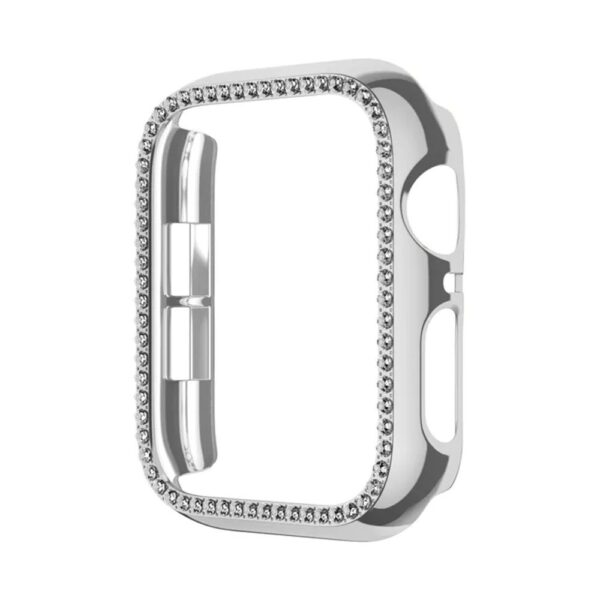 Θήκη Προστασία Luxury Diamond PC Sonique για Apple Watch 4/5/6/SE/SE 22 44mm Ασημί